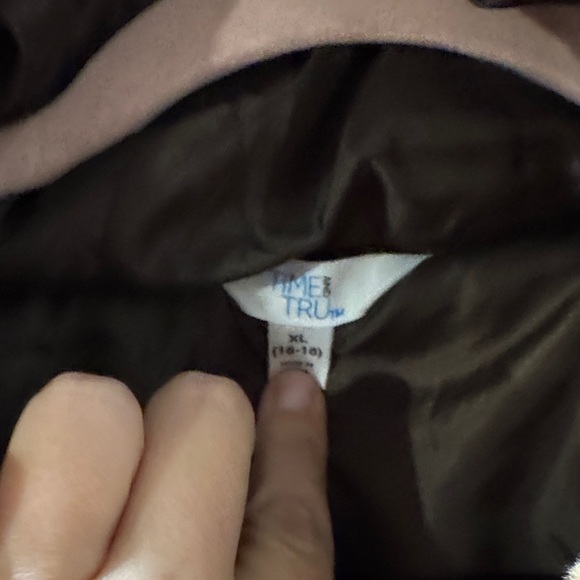 Time and Tru Leopard Faux-Fur Hooded Puffer Jacket - Brown/Tan - Picture 2 of 5